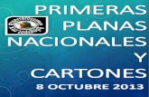 Primeras Planas Nacionales y Cartones 8 Octubre 2013