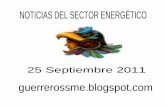 NOTICIAS DEL SECTOR ENERGÉTICO 25 Septiembre 2011