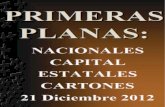 Primeras Planas Nacionales y Cartones 21 Diciembre 2012