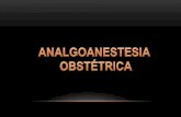 Analgesia y Anestesia regional OBSTETRICA