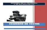 Cuaderno de textos de Historia de la Filosofía.2º de Bachillerato.