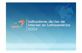 Indicadores de Uso de Internet en Latinoamérica 2008