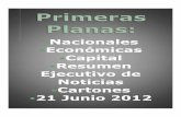 Primeras Planas Nacionales y Cartones 21 Junio 2012