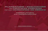 Planeacion y evaluacion de políticas públicas en los Municipios de México