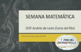 I Semana Matemática Andrés Martínez de Leon