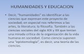 humanidades y educacion