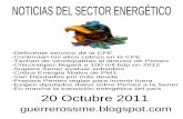 NOTICIAS DEL SECTOR ENERGÉTICO 20 Octubre 2011