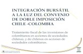 Tratamiento fiscal de las inversiones de colombianos en acciones de sociedades chilenas