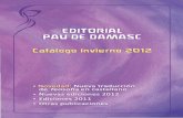 Catálogo de Editorial Pau de Damasc. Publicaciones antroposóficas. Invierno de 2012
