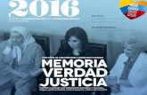 REVISTA 2016 "MEMORIA, VERDAD Y JUSTICIA"