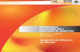 Guía para el Maestro. Educación Básica. Secundaria. Geografía de México y del Mundo.