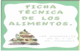 Ficha técnica de los alimentos - CEIP Costa Teguise