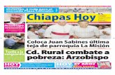 Chiapas HOY Lunes 21 de Septiembre en Portada & Contraportada