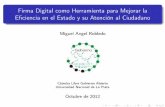 Firma Digital como herramienta para la mejorar la eficiencia del estado... - Miguel Robledo
