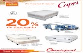 20% de descuento en todos los modelos y tamaños de camas Capri