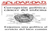 Corrupción política: cáncer del sistema. Exijamos una política al servicio del bien común