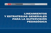 Lineamientos y estrategias generales para la supervisión pedagógica