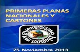Primeras Planas Nacionales y Cartones 25 Noviembre 2013