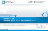 Rede CeMIT: Balance xeral 2011 e obxectivos 2012