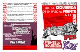 LA IZQUIERDA AL FRENTE Juventud del PTS Pan y Rosas