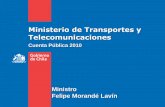Cuenta Pública 2010 Ministerio de Transportes y Telecomunicaciones