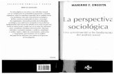 La perspectiva sociológica, una aproximación a los fundamentos del análisis socia