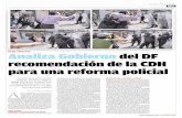 Analiza Gobierno del DF recomendación de la CDH para una reforma policial