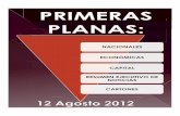 Primeras Planas Nacionales y Cartones 12 Agosto 2012