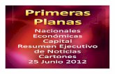 Primeras Planas Nacionales y Cartones 25 Junio 2012