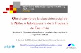 Observatorio de la situación social de la Niñez y Adolescencia - Gob. Tucumán