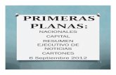 Primeras Planas Nacionales y Cartones 6 Septiembre 2012