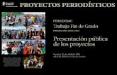 Proyectos Periodísticos 2013