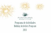 Puntacana Resort & Club Programa de actividades Diciembre 2013