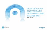 Presentación Balance del Plan de acción en materia de Software Libre año 2012