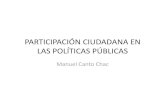 Participacion ciudadana en politicas publicas, Manuel Canto