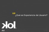 Kol - ¿Qué es experiencia de usuario?