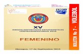 BOLETIN No 7 CODICADER VOLEIBOL FEMENINO- FINAL