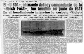 EL U-651 AL MANDO DEL HOY COMANDANTE DE LA GORCH FOCK FUE HUNDIDO EN JUNIO DE 1941