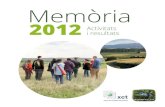 Memoria 2012 d'activitats i resultats de la xct