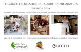 Fogones mejorados de adobe en Nicaragua, Jinotega 2014