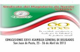 XXVI ASAMBLEA GENERAL  DE DELEGADOSSan Juan de Pasto, 25 y 26 de abril del 2013