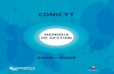 CONICYT. MEMORIA DE GESTION 2006-2009