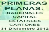 Primeras Planas Nacionales y Cartones 31 Diciembre 2012