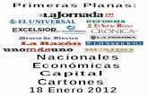 Primeras Planas Nacionales y Cartones 18 Enero 2012