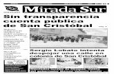 Sin transparencia cuenta pública de San Cristóbal