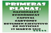 Primeras Planas Nacionales y Cartones 19 Marzo 2012