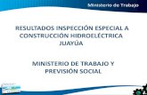 Resultados de inspeccion a construccion de presa hidroelectrica, Juayua