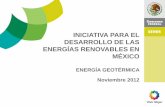 Iniciativa para el desarrollo de las energías renovables en México: Geotermia