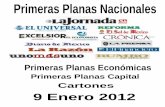 Primeras Planas Nacionales y Cartones 9 Enero 2012