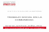 TRABAJO SOCIAL EN LA COMUNIDAD.
